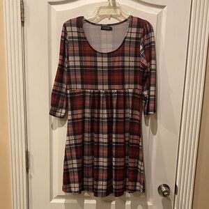 Reborn Red and Black Plaid Top